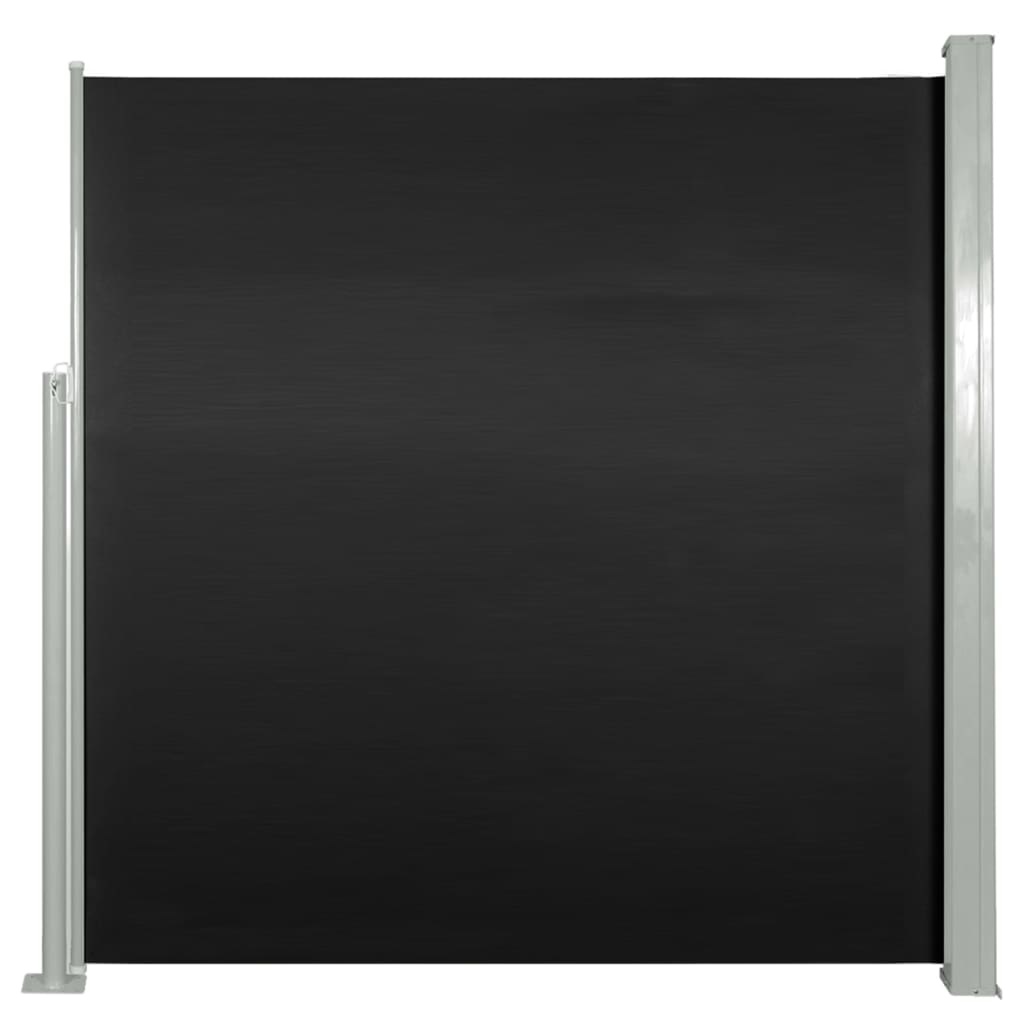 vidaXL Windscherm uittrekbaar 140x300 cm zwart