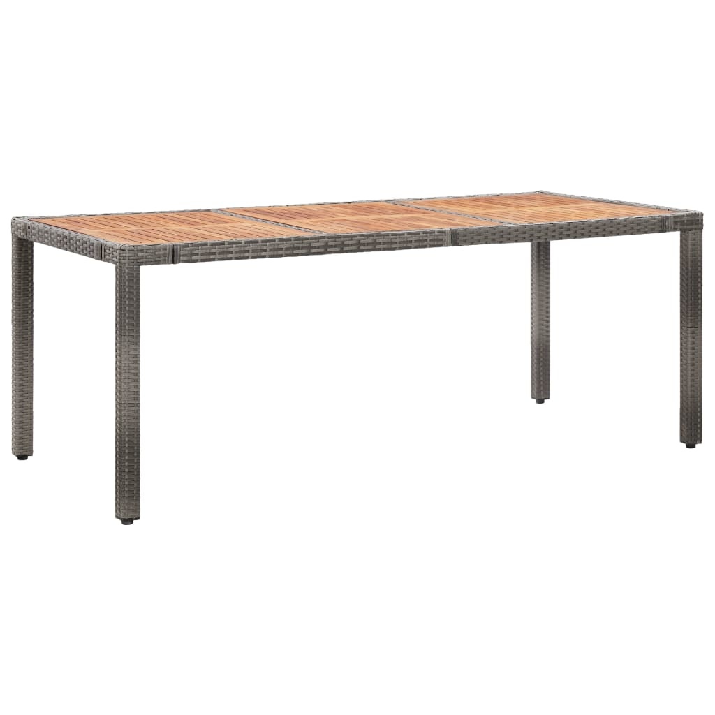 VidaXL 9-delige Tuinset met kussens poly rattan grijs