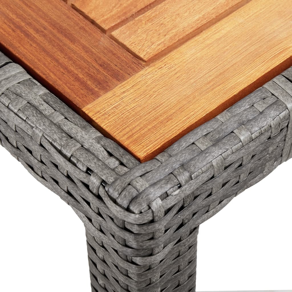 VidaXL 9-delige Tuinset met kussens poly rattan grijs