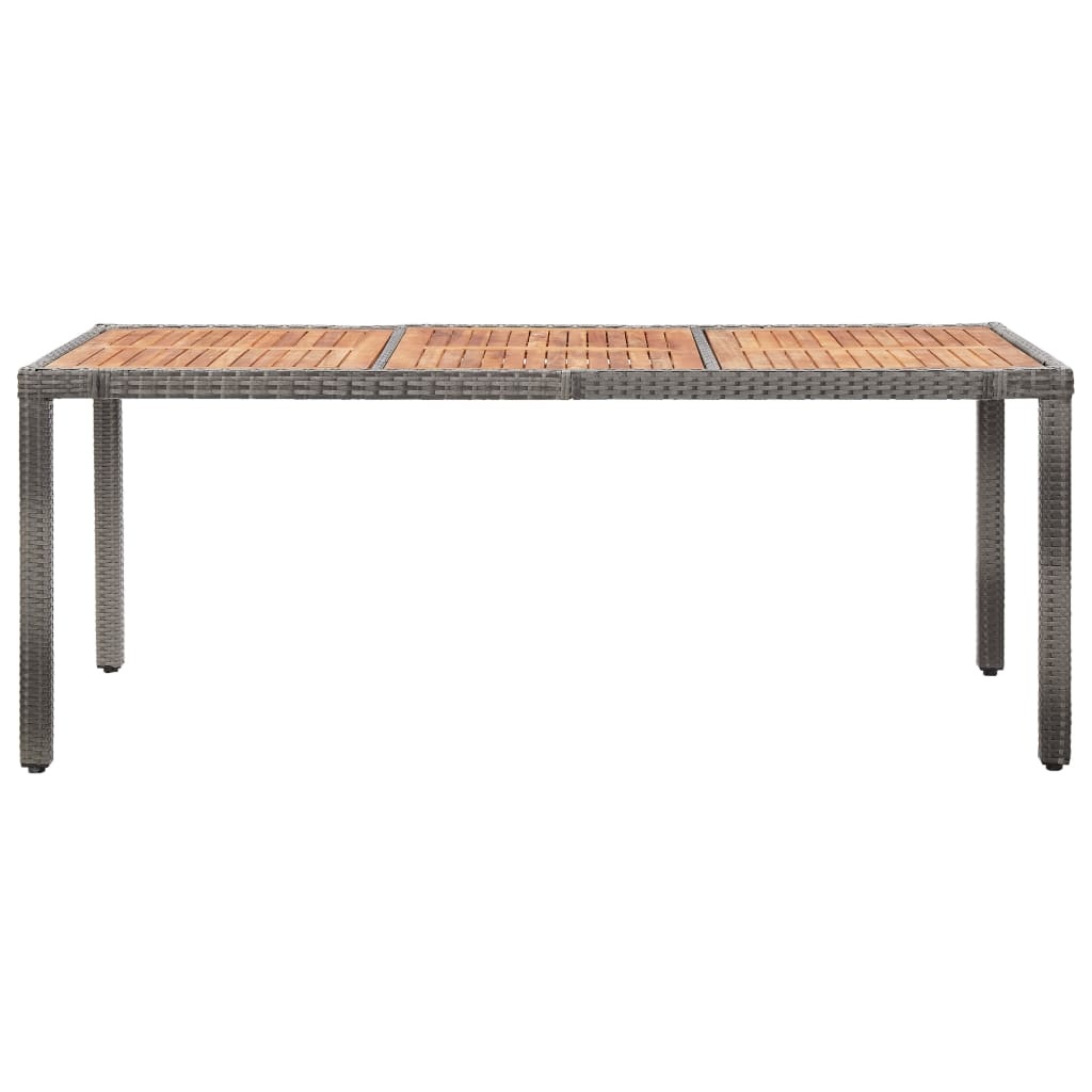 VidaXL 9-delige Tuinset met kussens poly rattan grijs