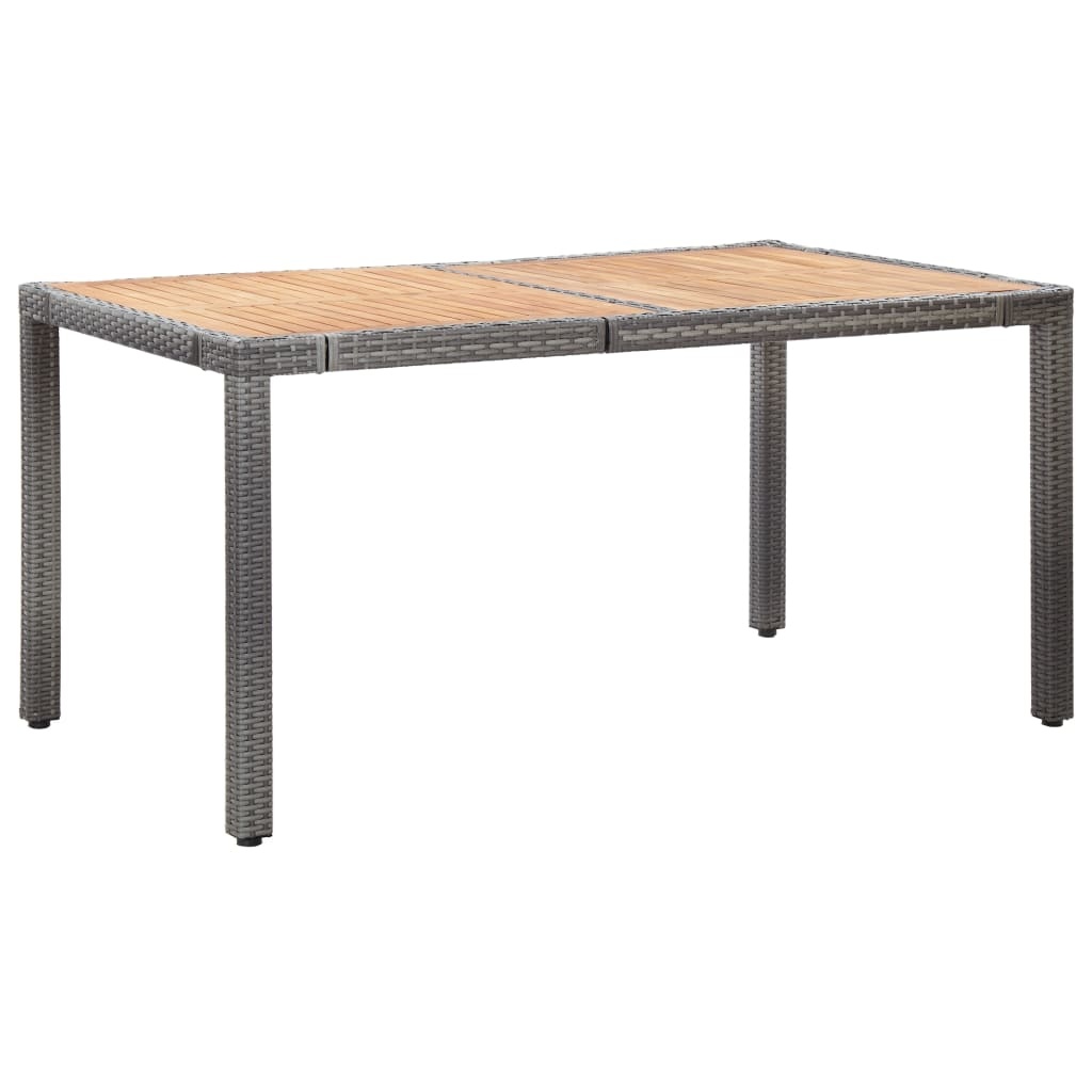 VidaXL 7-delige Tuinset met kussens poly rattan grijs