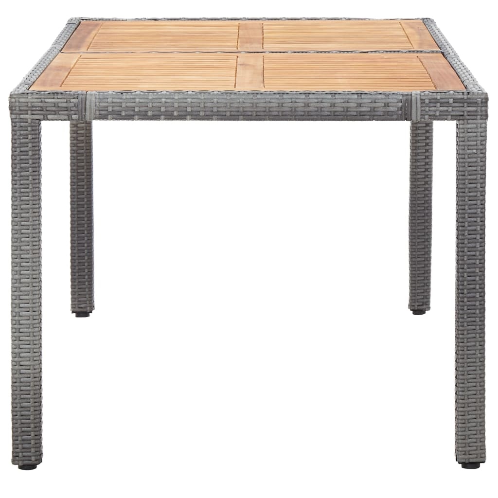 VidaXL 7-delige Tuinset met kussens poly rattan grijs