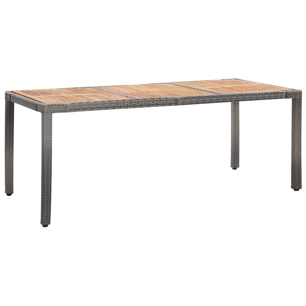 VidaXL 9-delige Tuinset met kussens poly rattan grijs