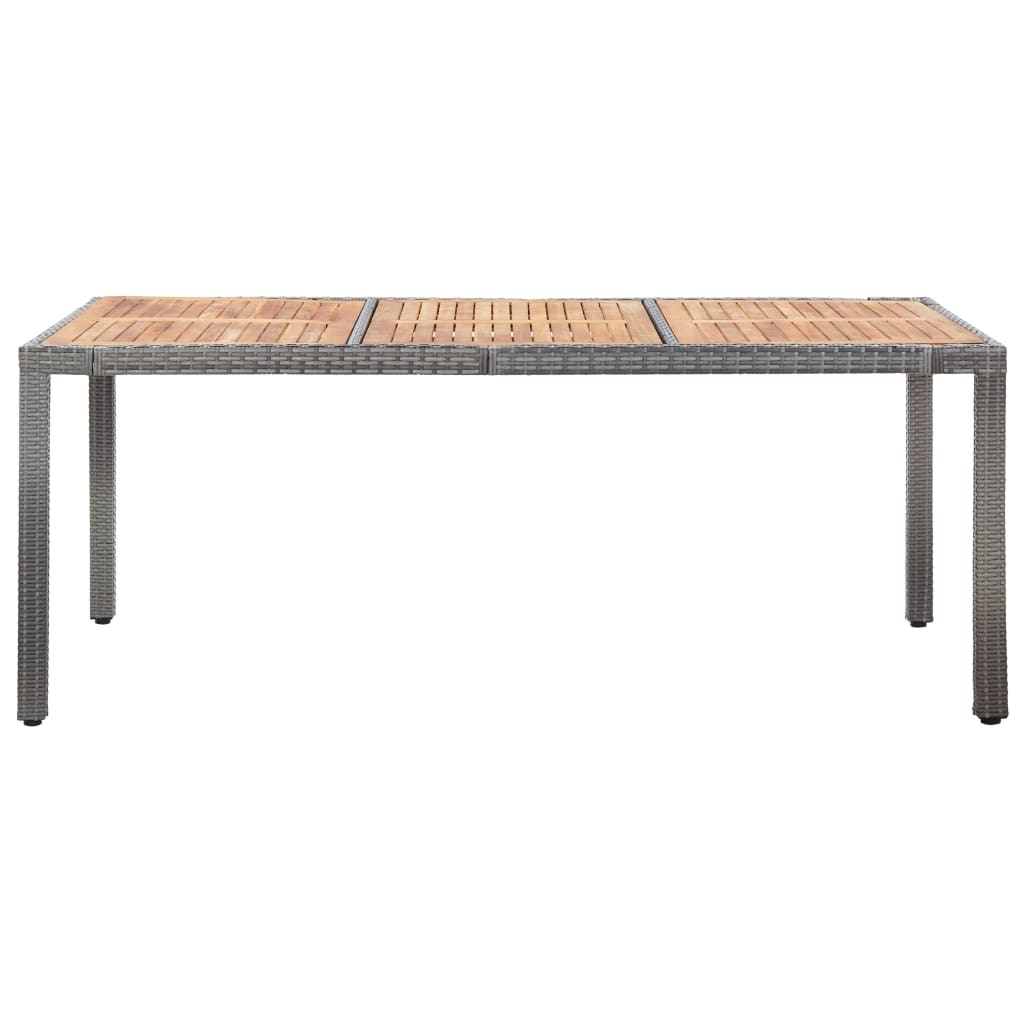VidaXL 9-delige Tuinset met kussens poly rattan grijs