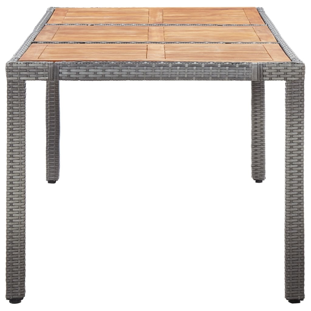 VidaXL 9-delige Tuinset met kussens poly rattan grijs
