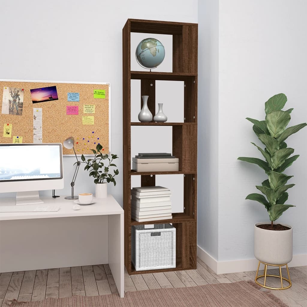 VidaXL Boekenkast 45x24x160 cm bewerkt hout bruineikenkleurig