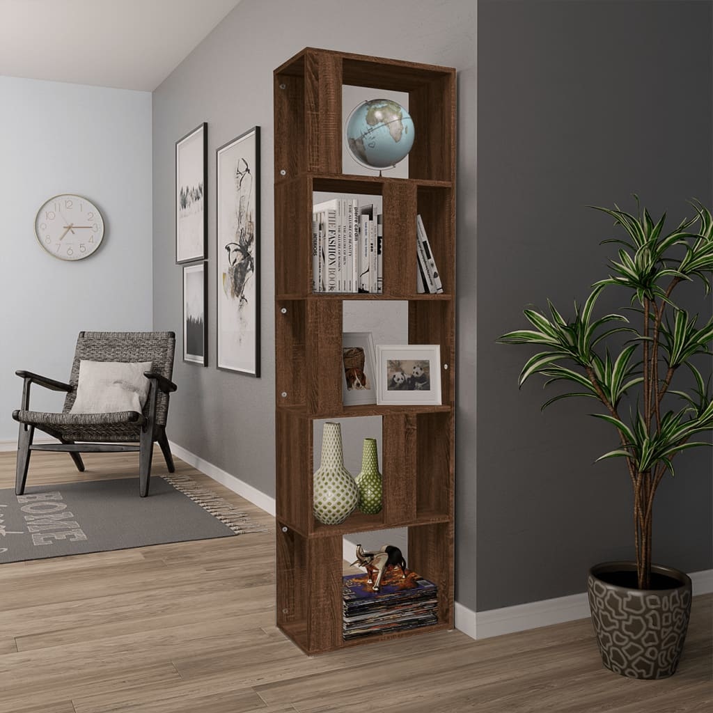 VidaXL Boekenkast 45x24x160 cm bewerkt hout bruineikenkleurig