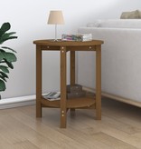 VidaXL Salontafel Ø 55x60 cm massief grenenhout honingbruin