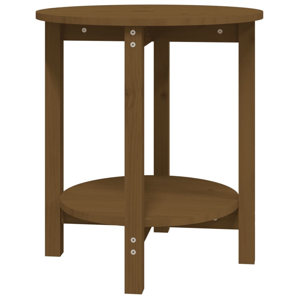 VidaXL Salontafel Ø 55x60 cm massief grenenhout honingbruin