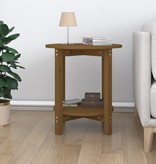 VidaXL Salontafel Ø 55x60 cm massief grenenhout honingbruin