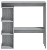 VidaXL Bartafel met opbergrek 100x50x101,5 cm grijs sonoma