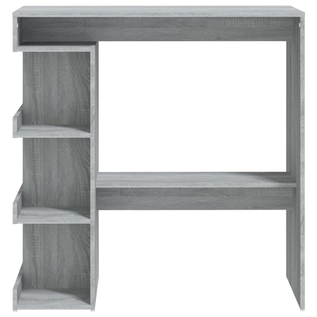 VidaXL Bartafel met opbergrek 100x50x101,5 cm grijs sonoma