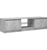 VidaXL Tv-meubel met LED-verlichting 140x40x35,5 cm betongrijs