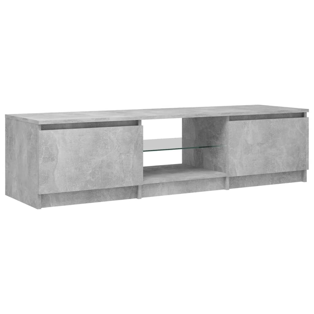 VidaXL Tv-meubel met LED-verlichting 140x40x35,5 cm betongrijs