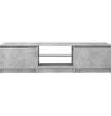 VidaXL Tv-meubel met LED-verlichting 140x40x35,5 cm betongrijs