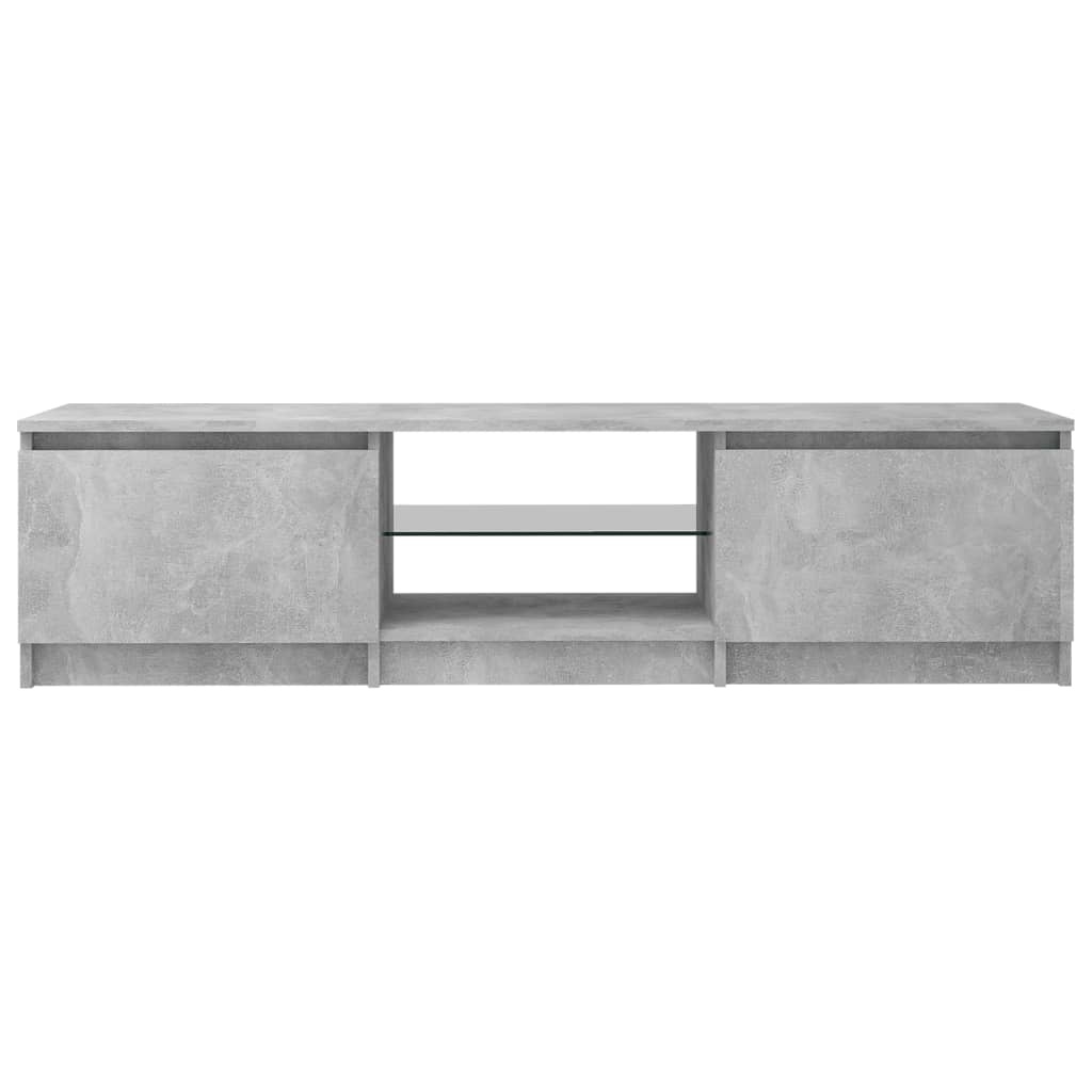 VidaXL Tv-meubel met LED-verlichting 140x40x35,5 cm betongrijs