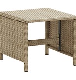 vidaXL Tuinkrukken 2 st met kussens poly rattan beige