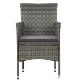 VidaXL Tuinstoelen 2 st poly rattan grijs