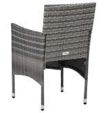 VidaXL Tuinstoelen 2 st poly rattan grijs