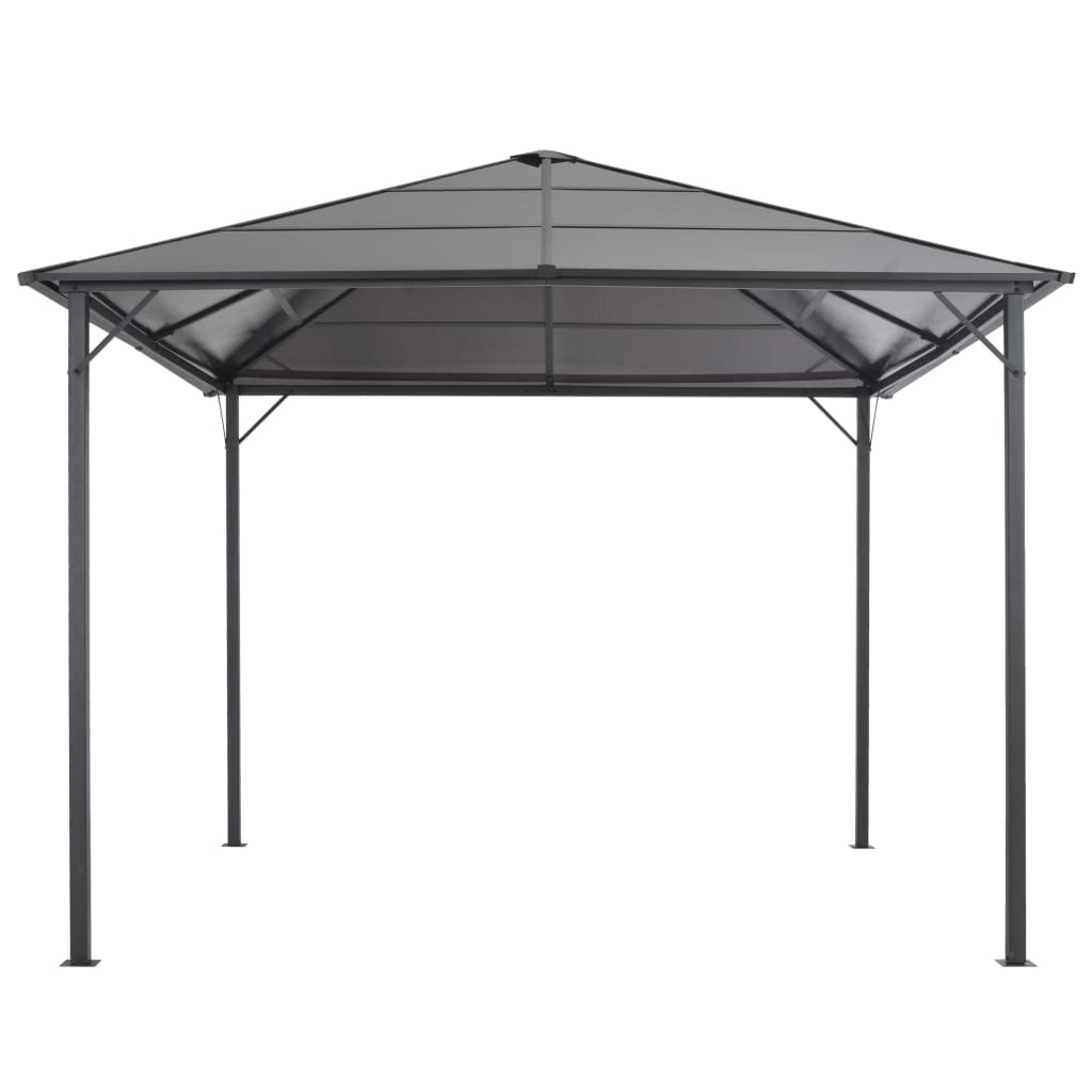 vidaXL Tuinpaviljoen met dak 3x3 m aluminium zwart