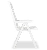 VidaXL Tuinstoelen 2 st verstelbaar kunststof wit