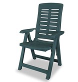 VidaXL Tuinstoelen 2 st verstelbaar kunststof groen
