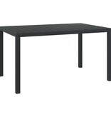 vidaXL Tuintafel 150x90x74 cm aluminium en HKC zwart