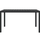 vidaXL Tuintafel 150x90x74 cm aluminium en HKC zwart