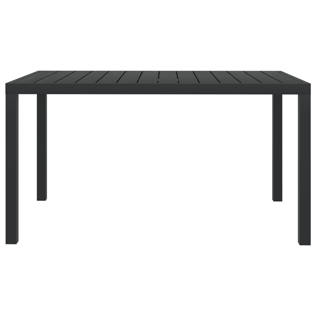 vidaXL Tuintafel 150x90x74 cm aluminium en HKC zwart