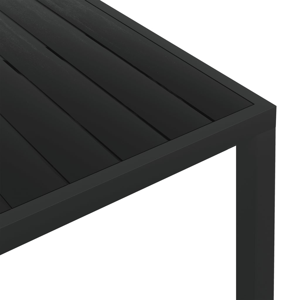 vidaXL Tuintafel 150x90x74 cm aluminium en HKC zwart