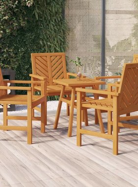 vidaXL Tuinstoelen 4 st massief acaciahout