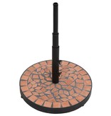 vidaXL Parasolvoet rond 12 kg terracottakleurig