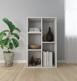 VidaXL Boekenkast/dressoir 50x25x80 cm spaanplaat hoogglans wit