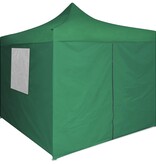 VidaXL Vouwtent met 4 zijwanden 3x3 m groen