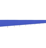 VidaXL Windscherm 9-panelen 1200x160 cm stof azuurblauw