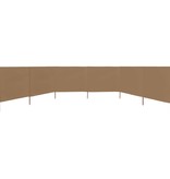 VidaXL Windscherm 6-panelen 800x160 cm stof taupe