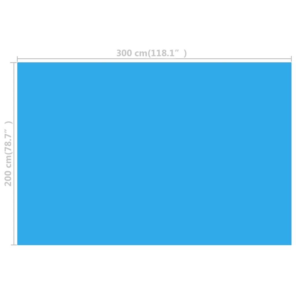 vidaXL Zwembadzeil rechthoekig 300 x 200 cm PE blauw