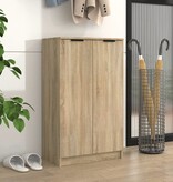 VidaXL Schoenenkast 59x35x100 cm bewerkt hout sonoma eikenkleurig