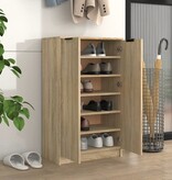 VidaXL Schoenenkast 59x35x100 cm bewerkt hout sonoma eikenkleurig