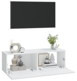 VidaXL Tv-meubelen 2 st wandgemonteerd 100x30x30 cm bewerkt hout wit
