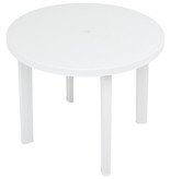 vidaXL Tuintafel 89 cm kunststof wit