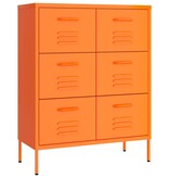 vidaXL Ladekast 80x35x101,5 cm staal oranje