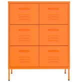 vidaXL Ladekast 80x35x101,5 cm staal oranje