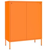 vidaXL Ladekast 80x35x101,5 cm staal oranje