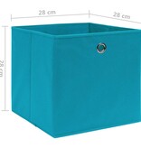 vidaXL Opbergboxen 10 st 28x28x28 cm nonwoven stof babyblauw