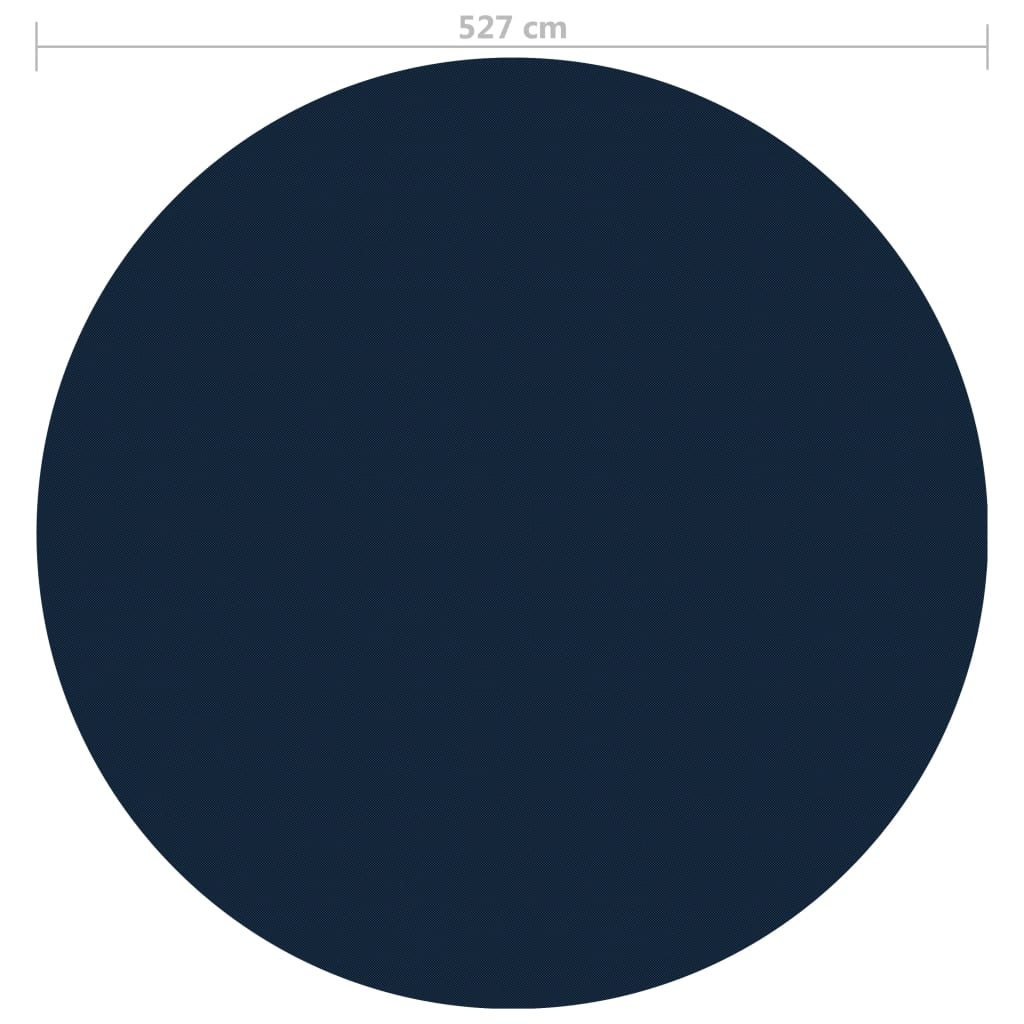 vidaXL Zwembadfolie solar drijvend 527 cm PE zwart en blauw