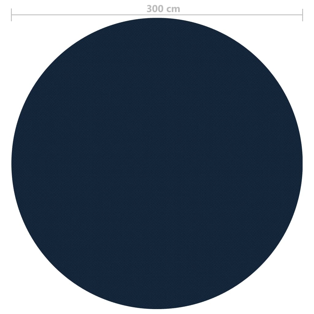 vidaXL Zwembadfolie solar drijvend 300 cm PE zwart en blauw