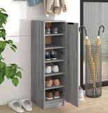 VidaXL Schoenenkast 30x35x100 cm bewerkt hout grijs sonoma eikenkleur