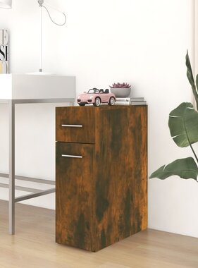 VidaXL Apothekerskast 20x45,5x60 cm bewerkt hout gerookt eikenkleurig