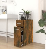 VidaXL Apothekerskast 20x45,5x60 cm bewerkt hout gerookt eikenkleurig